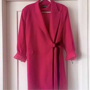GSTQ Full Court Oversized Blazer Pink Lux